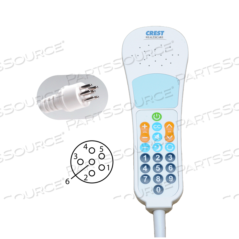 ELITE DIGITAL PILLOW SPEAKER FOR ZENITH ZETCOM, 6-PIN by Crest Healthcare