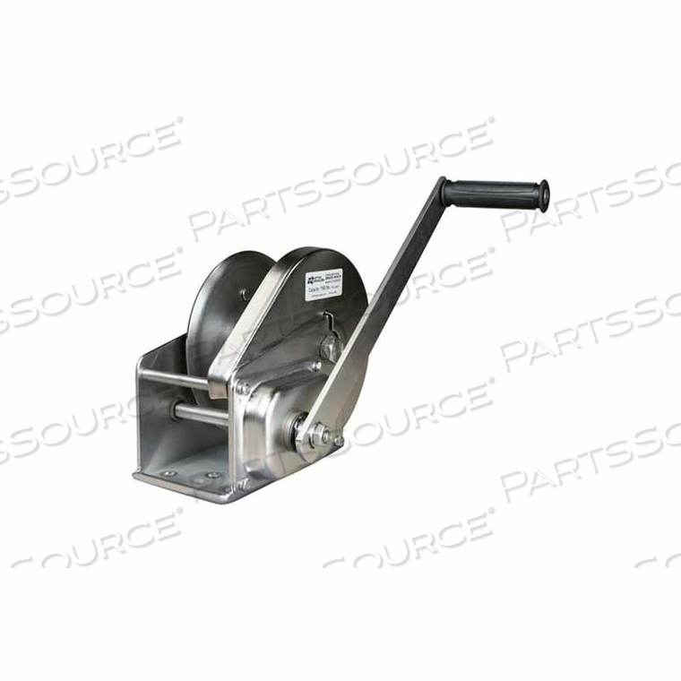 STAINLESS STEEL HAND WINCH WITH BRAKE 1500 LB. CAPACITY by Oz Lifting Products STAINLESS STEEL HAND WINCH WITH BRAKE 1500 LB. CAPACITY by Oz Lifting Products