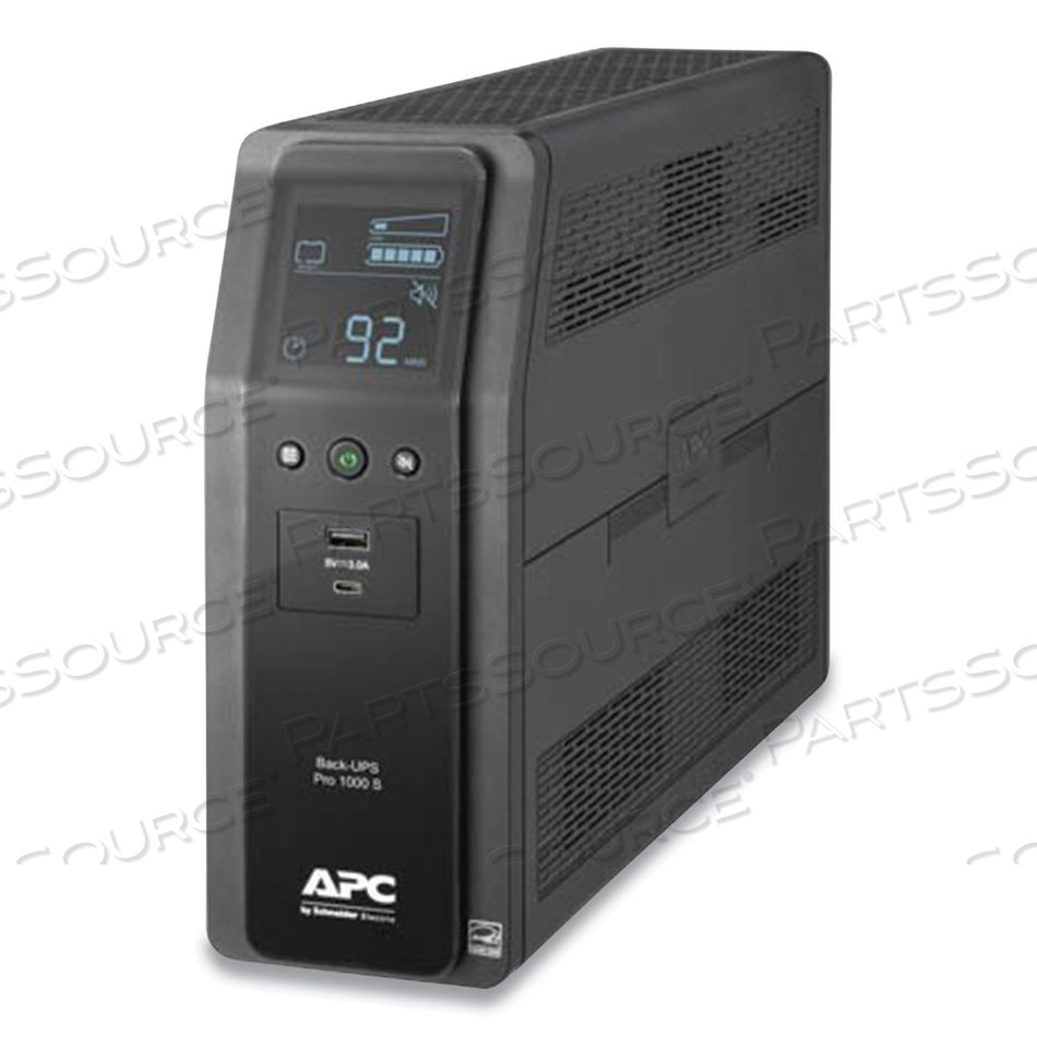 BR1000MS BACK-UPS PRO BR SERIES SINEWAVE BATTERY BACKUP SYSTEM, 10 OUTLETS, 1,000 VA, 1,080 J by APC / American Power Conversion