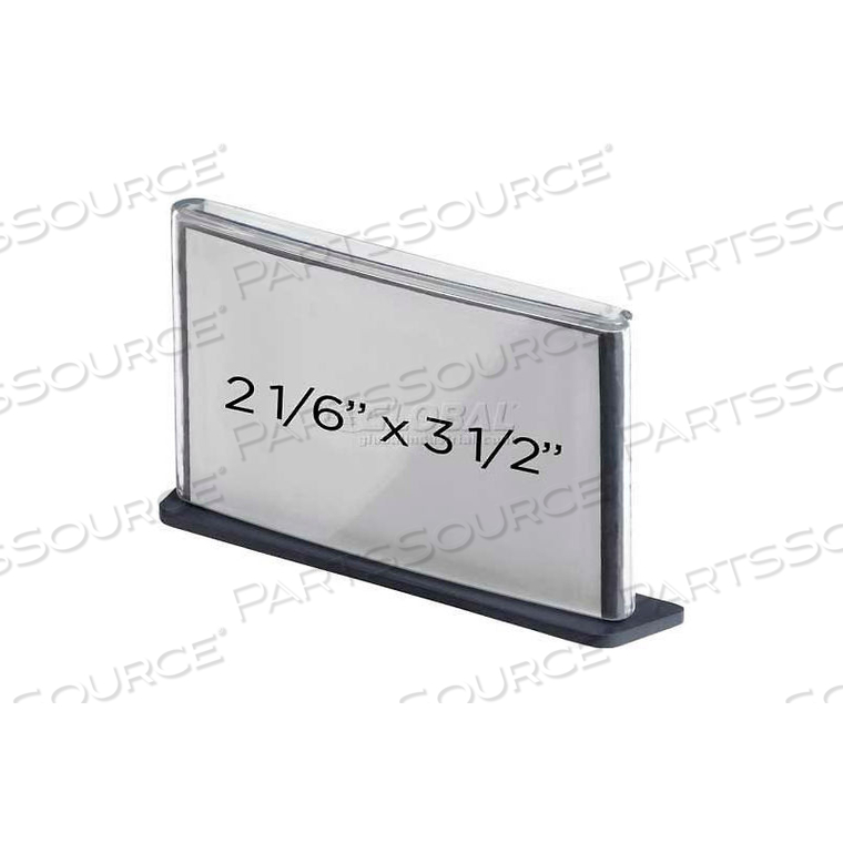 2-1/6" X 3-1/2" BUSINESS CARD SIGNAGE SILVER 