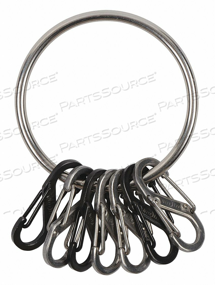 KEY RACK LARGE SILVER TEXTURE BLACK by Nite Ize