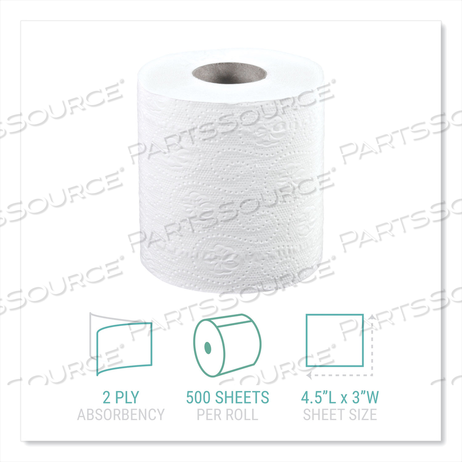 BATH TISSUE, SEPTIC SAFE, INDIVIDUALLY WRAPPED ROLLS, 2-PLY, WHITE, 500 SHEETS/ROLL by Windsoft BATH TISSUE, SEPTIC SAFE, INDIVIDUALLY WRAPPED ROLLS, 2-PLY, WHITE, 500 SHEETS/ROLL by Windsoft