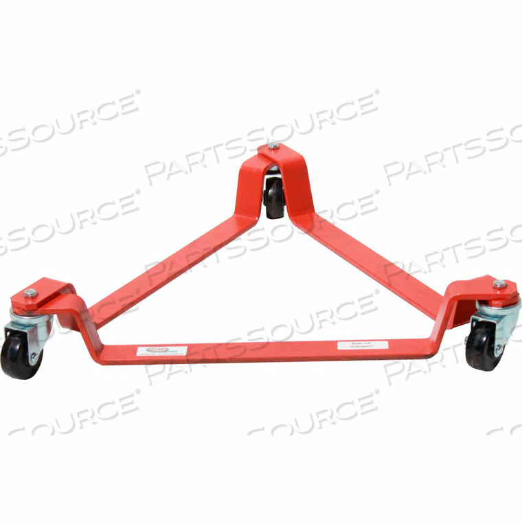 55 GALLON TRIANGULAR DRUM DOLLY POLYOLEFIN CASTERS by Modern Equipment (Meco)