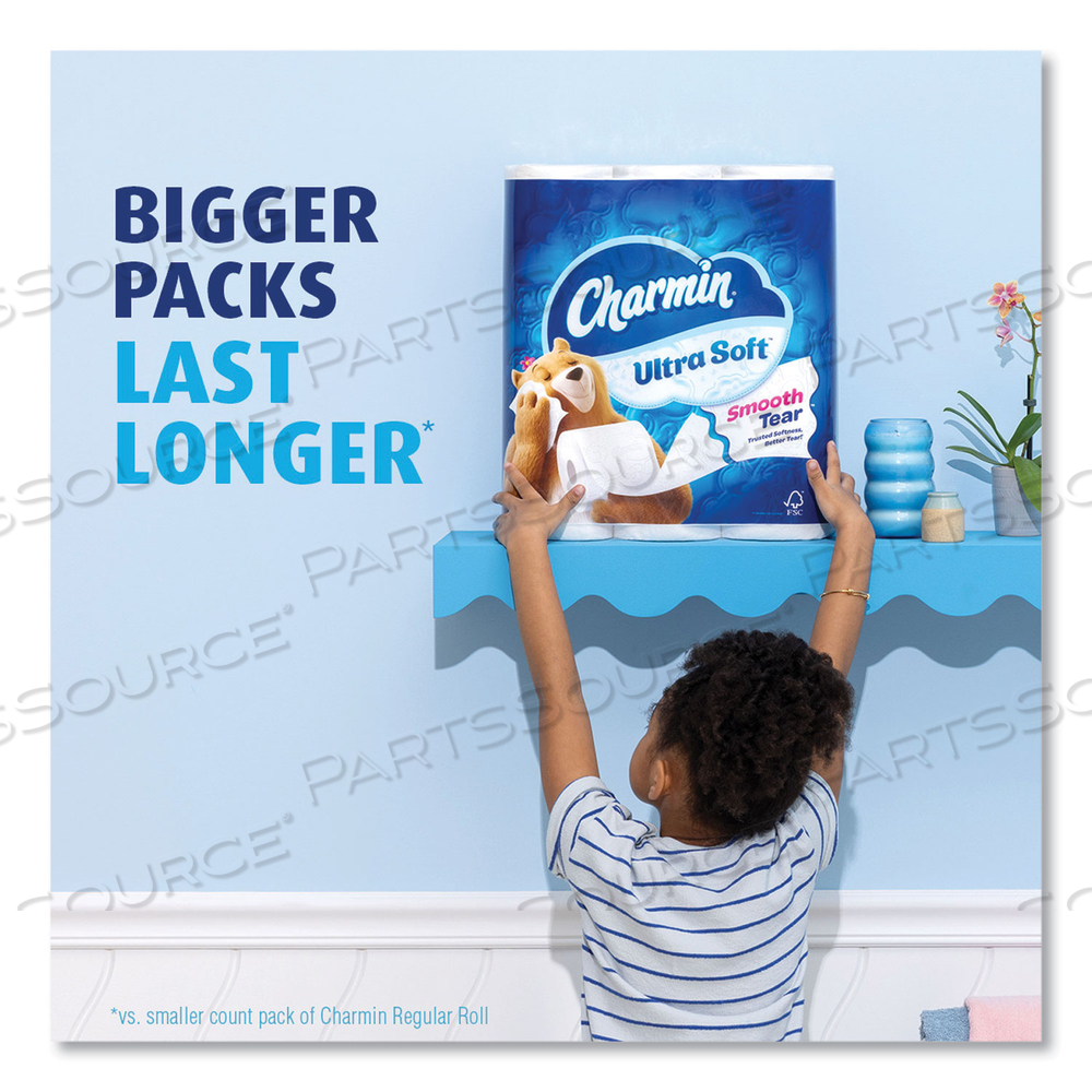 ULTRA SOFT BATHROOM TISSUE, MEGA ROLL, SEPTIC SAFE, 2-PLY, WHITE, 224 SHEETS/ROLL/PACK by Charmin