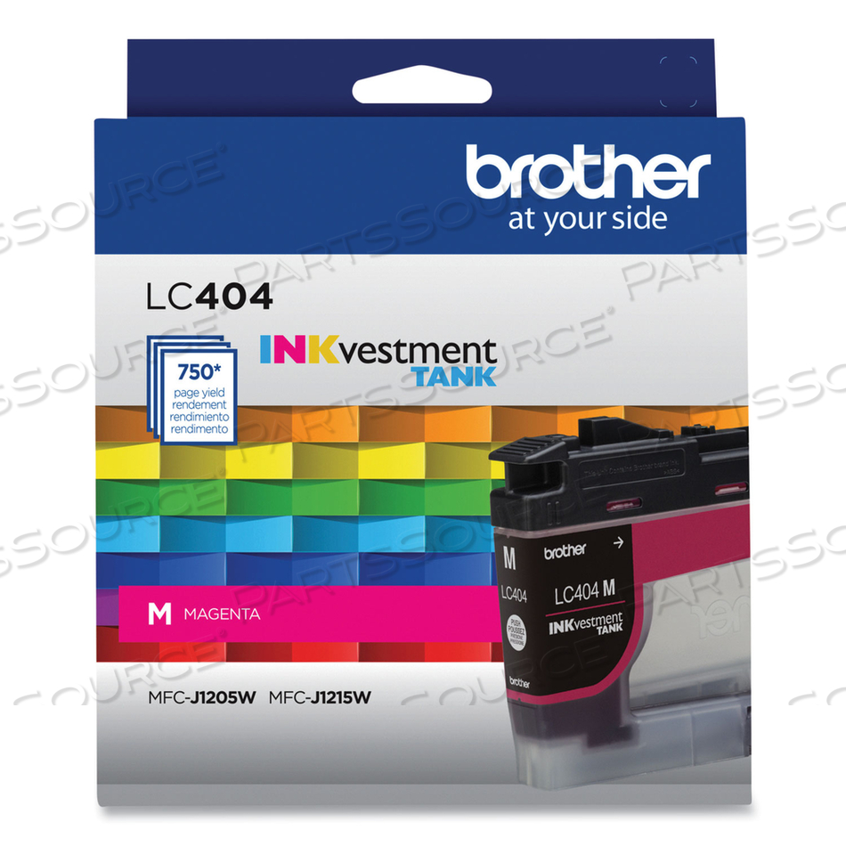 LC404MS INKVESTMENT INK, 750 PAGE-YIELD, MAGENTA by Brother LC404MS INKVESTMENT INK, 750 PAGE-YIELD, MAGENTA by Brother