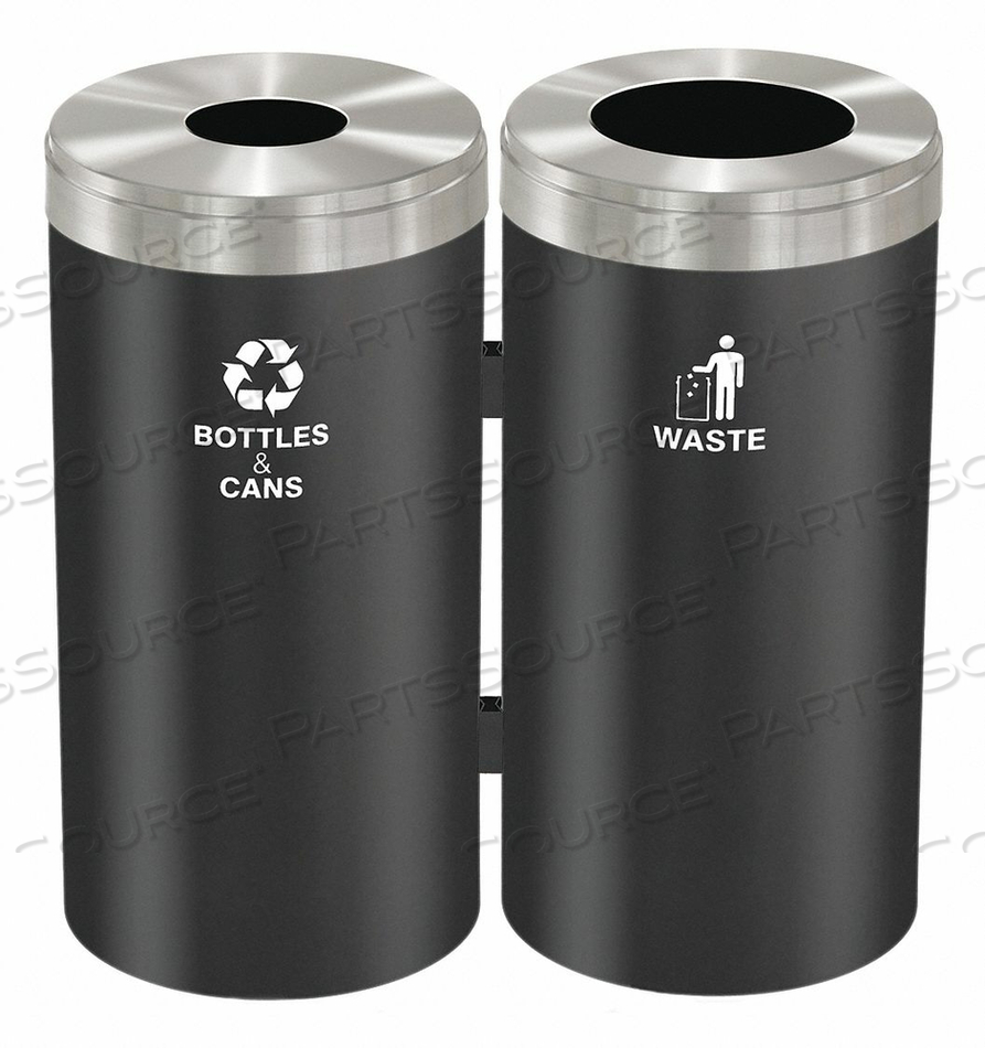 RECYCLING CONTAINER BLACK 46 GAL. by Glaro Products Inc