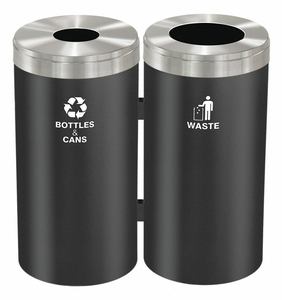 RECYCLING CONTAINER BLACK 46 GAL. by Glaro Products Inc