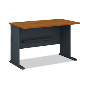 SERIES A COLLECTION WORKSTATION DESK, 47.63" X 26.88" X 29.88", NATURAL CHERRY/SLATE GRAY by Bush Industries