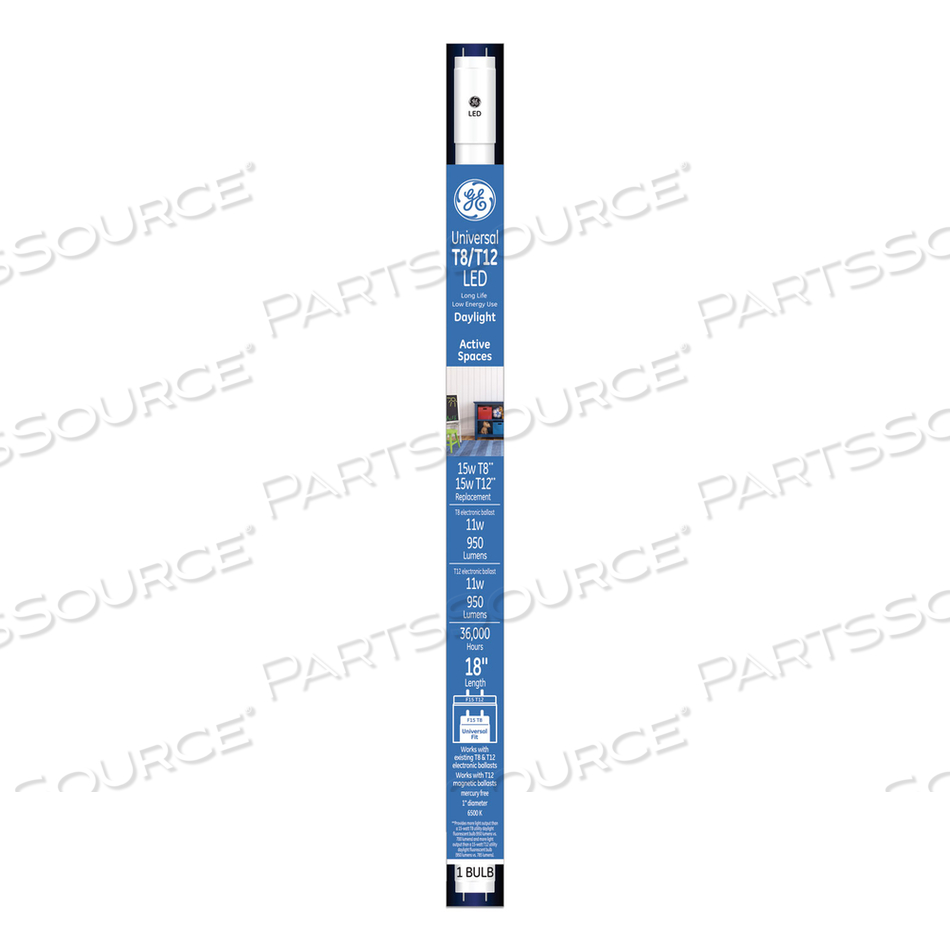 18" T8/T12, 15 W, T8 TUBE, 11 W, DAYLIGHT, 6/CARTON 
