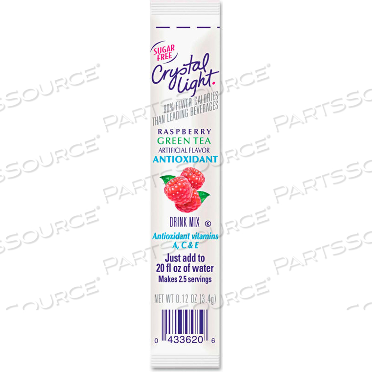 CRYSTAL LIGHT ON-THE-GO DRINK MIX STICKS, SUGAR FREE, RASPBERRY GREEN TEA, 0.16 OZ., 30/BOX 