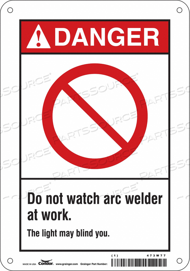 SAFETY SIGN 7 W 10 H 0.055 THICKNESS 