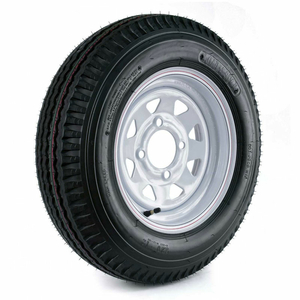 KENDA LOADSTAR TRAILER TIRE AND 4-HOLE CUSTOM SPOKE WHEEL (4/4) - 530-12 by Martin Wheel Co.