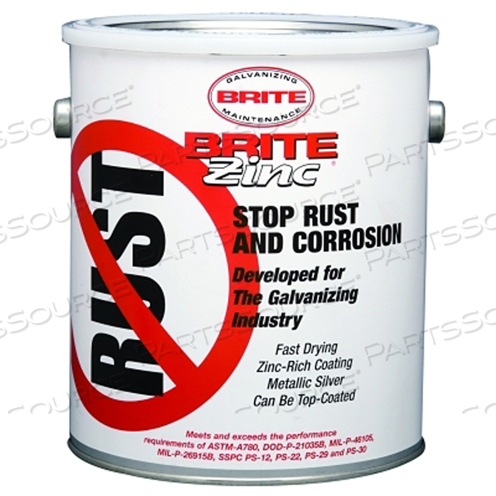 BRITE ZINC GALVANIZING COMPOUND, 1 GAL, METAL PAIL by Weld-Aid BRITE ZINC GALVANIZING COMPOUND, 1 GAL, METAL PAIL by Weld-Aid