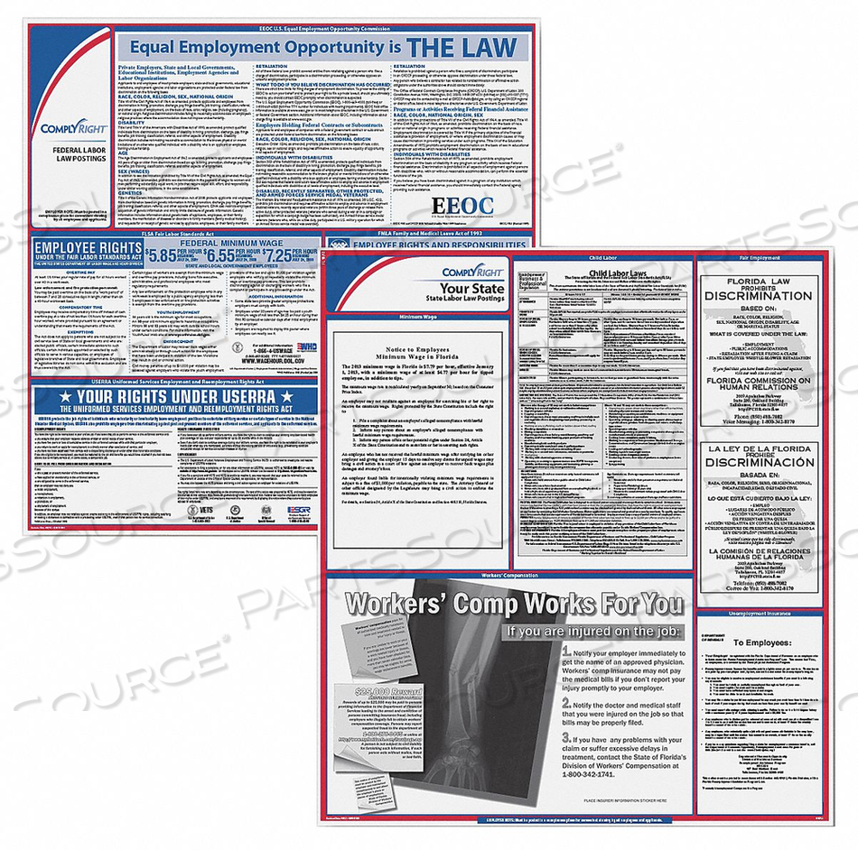LABOR LAW POSTER KIT SC ENGLISH 2-1/2INW by Complyright