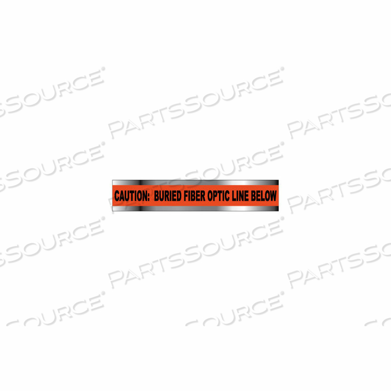 DETECTABLE UNDERGROUND WARNING TAPE - CAUTION BURIED FIBER OPTIC LINE - 6"W by National Marker Company