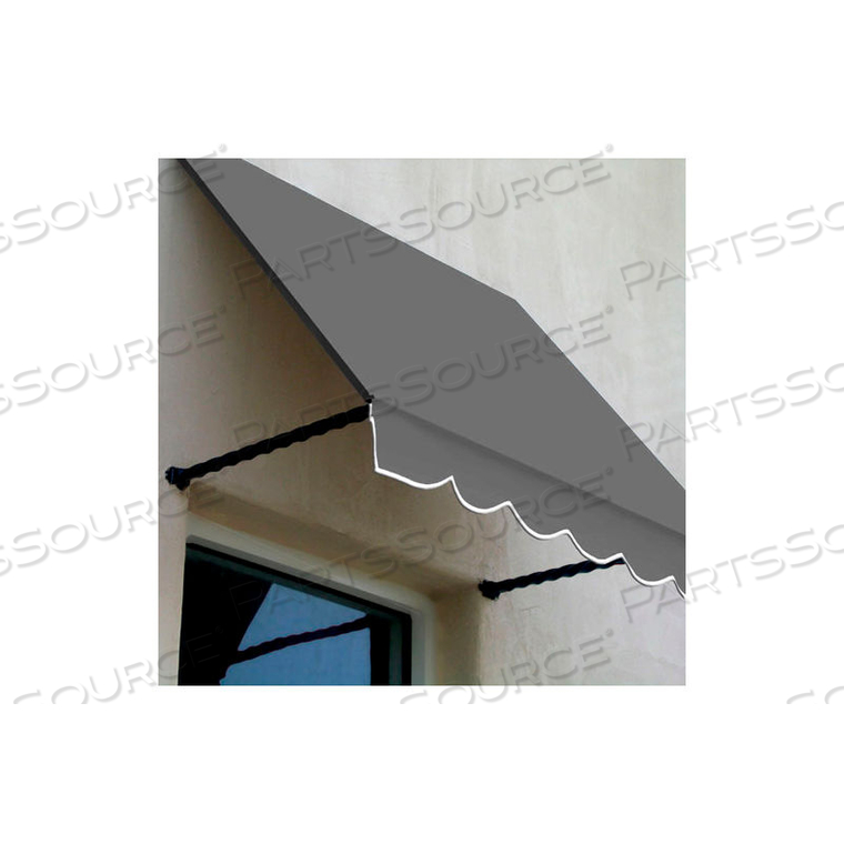 WINDOW/ENTRY AWNING 3-3/8'W X 4-11/16'H X 3'D GRAY 