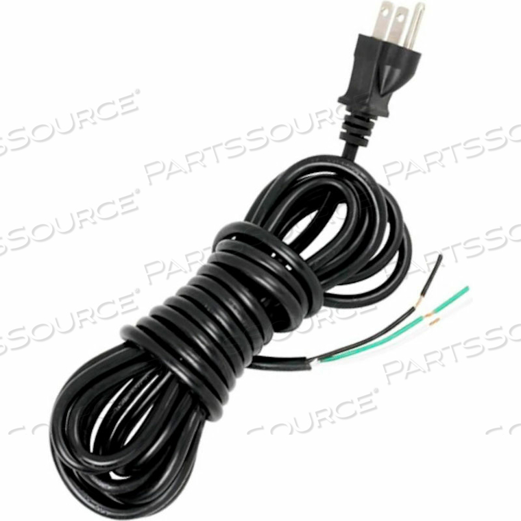 15 FT. HEAVY DUTY CORD SET 18/3 SVT -105-#176,C, BLACK by Satco