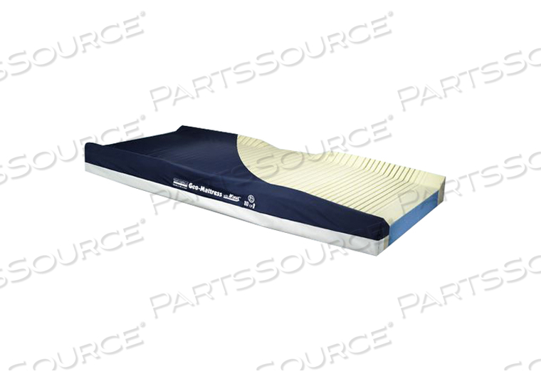BED MATTRESS, FIREGUARD, GEO-MATTRESS®, BLUE, FOAM, 80 X 35 X 6IN DIMENSIONS, 400LB WEIGHT CAPACITY, WITH WINGS THERAPEUTIC by Span-America Medical Systems