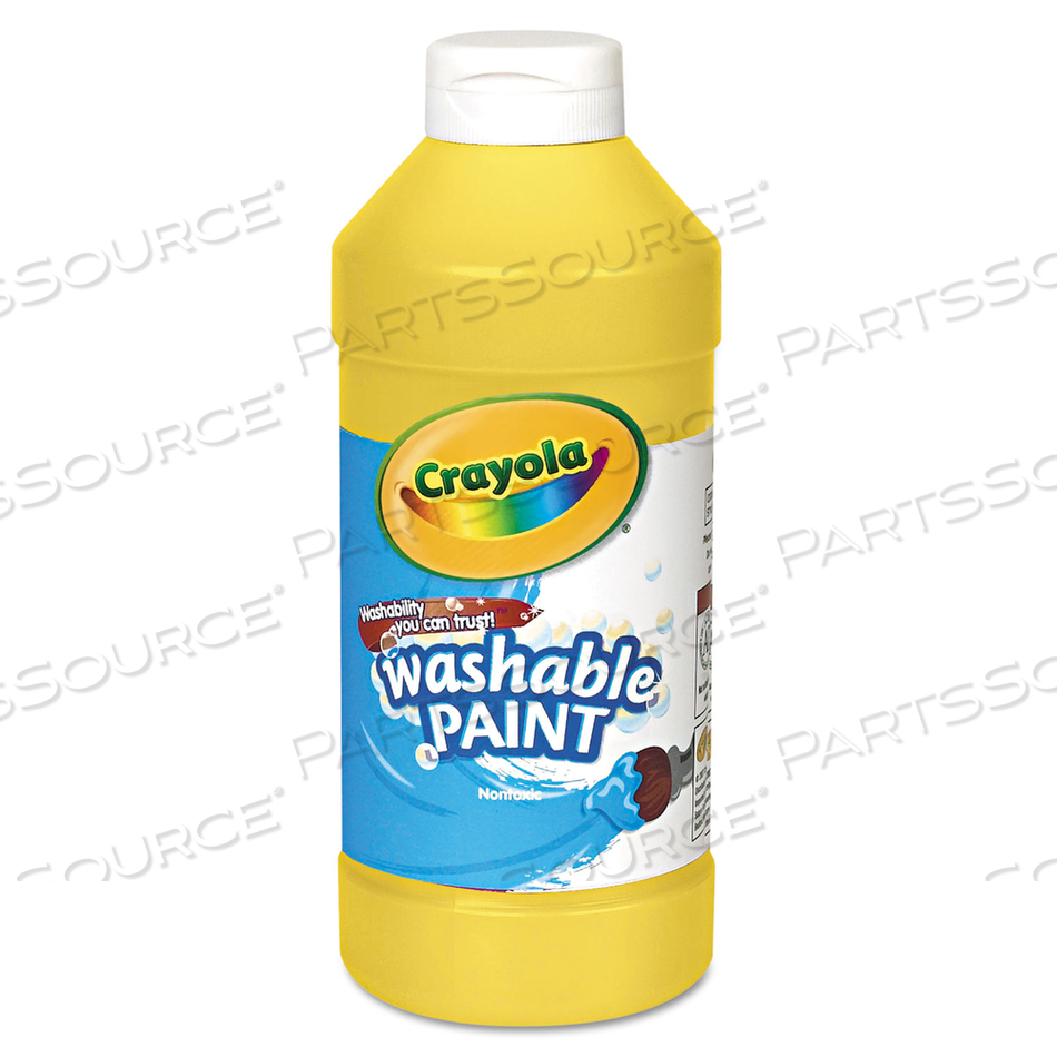 WASHABLE PAINT, YELLOW, 16 OZ BOTTLE by Crayola