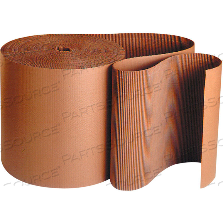 SINGLEFACE CORRUGATED ROLL, 15" X 250', A FLUTE, KRAFT, 1 ROLL by The Packaging Wholesalers