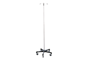 IV STAND 2 HOOK W/5 LEG BASE ON CASTERS by Blickman