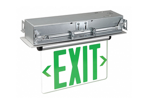 EXIT SIGN 3.0W LED GREEN LETTER ALUMINUM by Lumapro Products EXIT SIGN 3.0W LED GREEN LETTER ALUMINUM by Lumapro Products