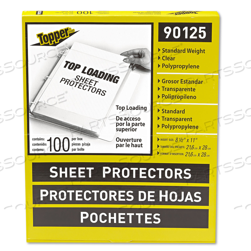 TOP-LOAD POLYPROPYLENE SHEET PROTECTORS, STANDARD, LETTER, CLEAR, 2" by C-Line