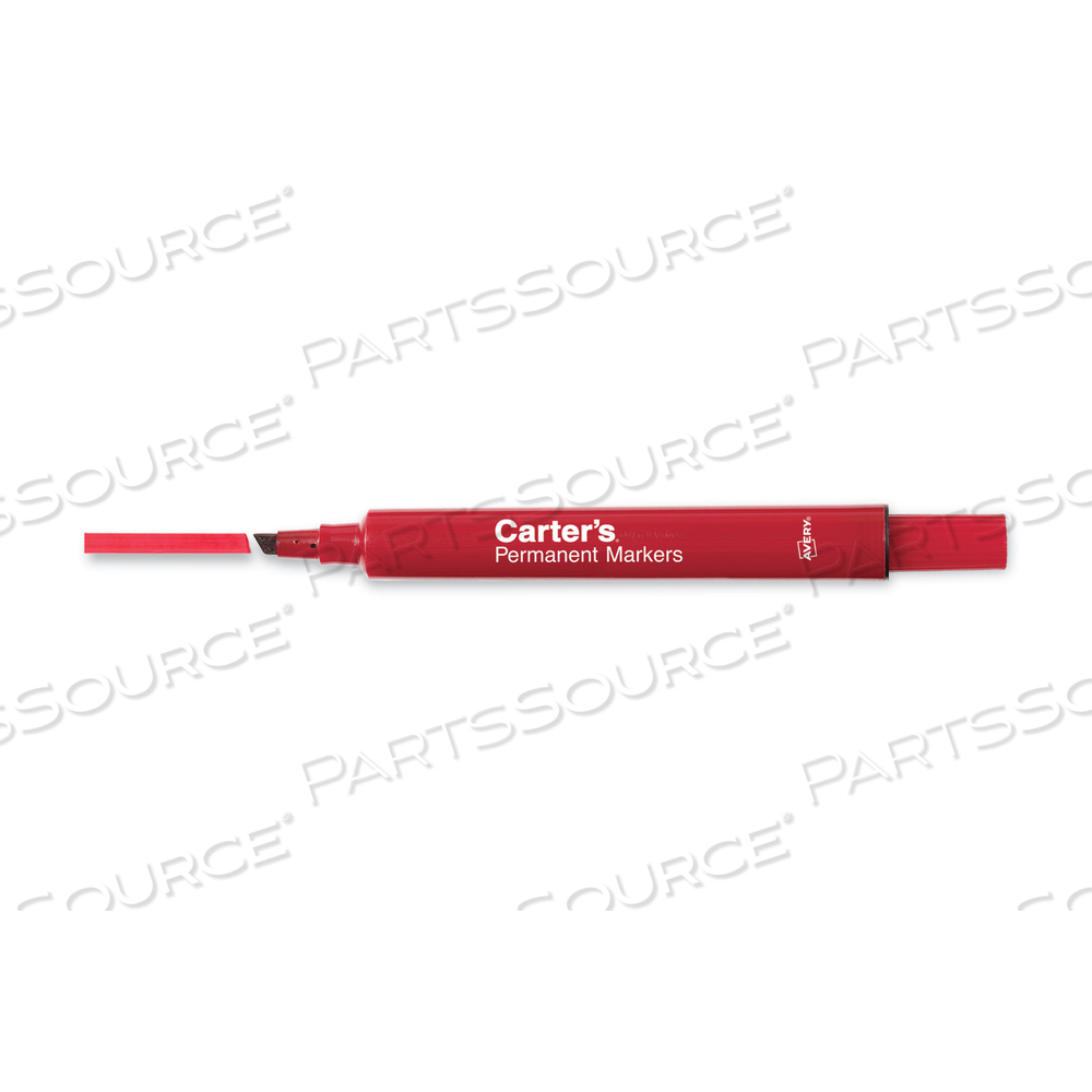 LARGE DESK STYLE PERMANENT MARKER, BROAD CHISEL TIP, RED 