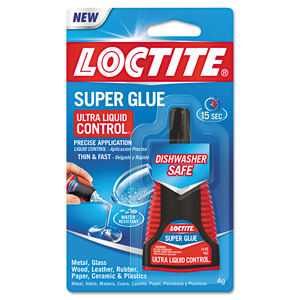 ULTRA LIQUID CONTROL SUPER GLUE, 0.14 OZ, DRIES CLEAR by Loctite Brand ULTRA LIQUID CONTROL SUPER GLUE, 0.14 OZ, DRIES CLEAR by Loctite Brand