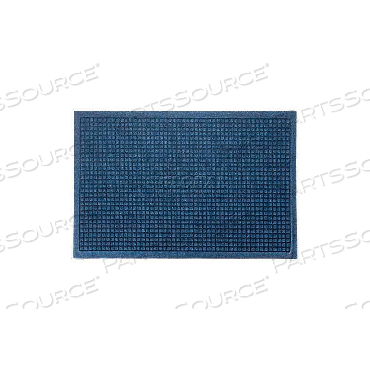 WATERHOG ENTRANCE MAT FASHION BORDER 3/8" THICK 4' X 16' MEDIUM BLUE 