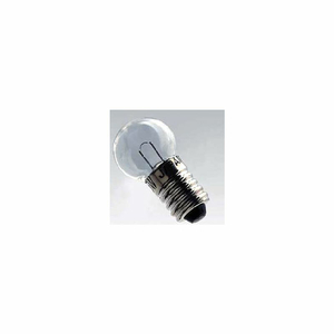 INCANDESCENT/HALOGEN BULB, 5 W, 15 MM DIA, E10 BASE, CLEAR, G14, 6 V, 200 HR AVERAGE LIFE, FC-6Z FILAMENT, 50 LUMENS, 28 MM by USHIO America. Inc.