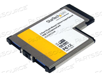 ADD TWO FLUSHMOUNT USB 3.0 PORTS TO YOUR EXPRESSCARD-ENABLED LAPTOP - 2 PORT FLU by StarTech.com Ltd.
