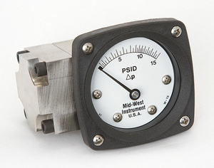 PRESSURE GAUGE 0 TO 15 PSI by Mid-West Instrument