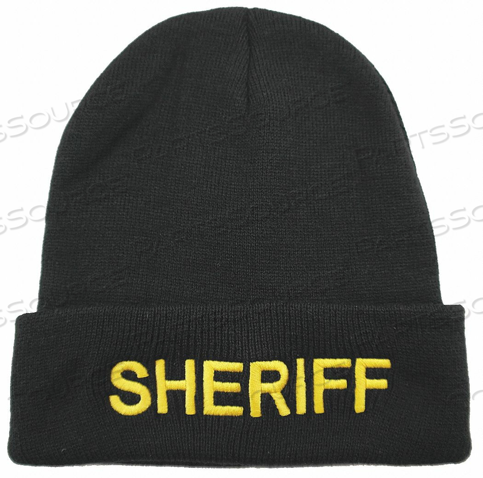 SHERIFF WATCH CAP BEANIE BLACK UNIVERSAL by Heros Pride SHERIFF WATCH CAP BEANIE BLACK UNIVERSAL by Heros Pride