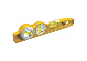 TORPEDO LEVEL ALUMINUM 10 IN L 3 VIALS by Stabila