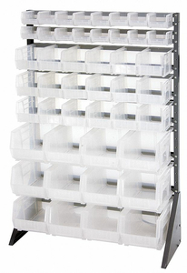BIN RAIL FLOOR RACK 46 BINS CLEAR by Quantum Storage Systems