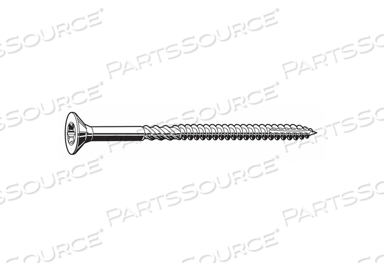 MULTI-MATERIAL SCREW, #9 SIZE, 3 1/4 IN LG, 18-8 STAINLESS STEEL, PLAIN, FLAT, TORX, TORX by Fabory