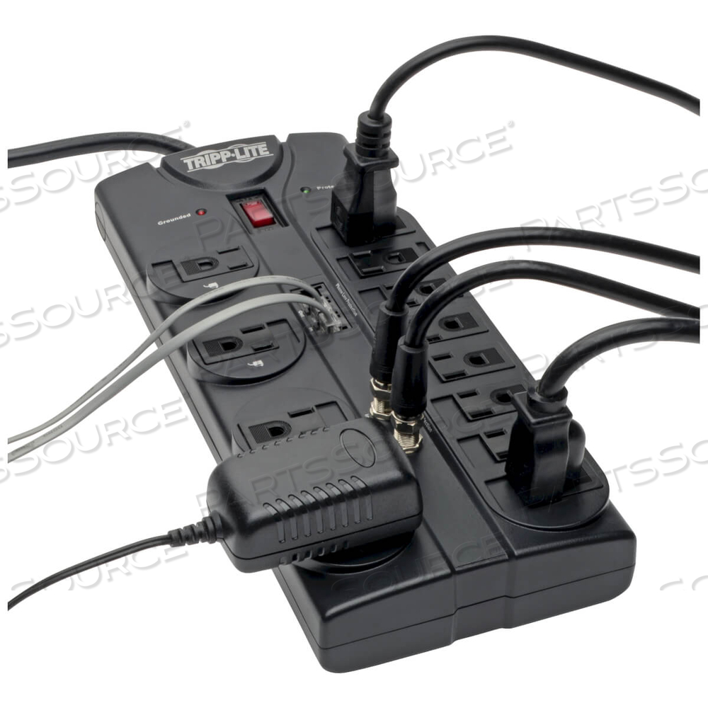 SURGE PROTECTOR 12 OUTLET 120V RJ11 COAX 8FT CORD 2880 JOULE by Tripp Lite