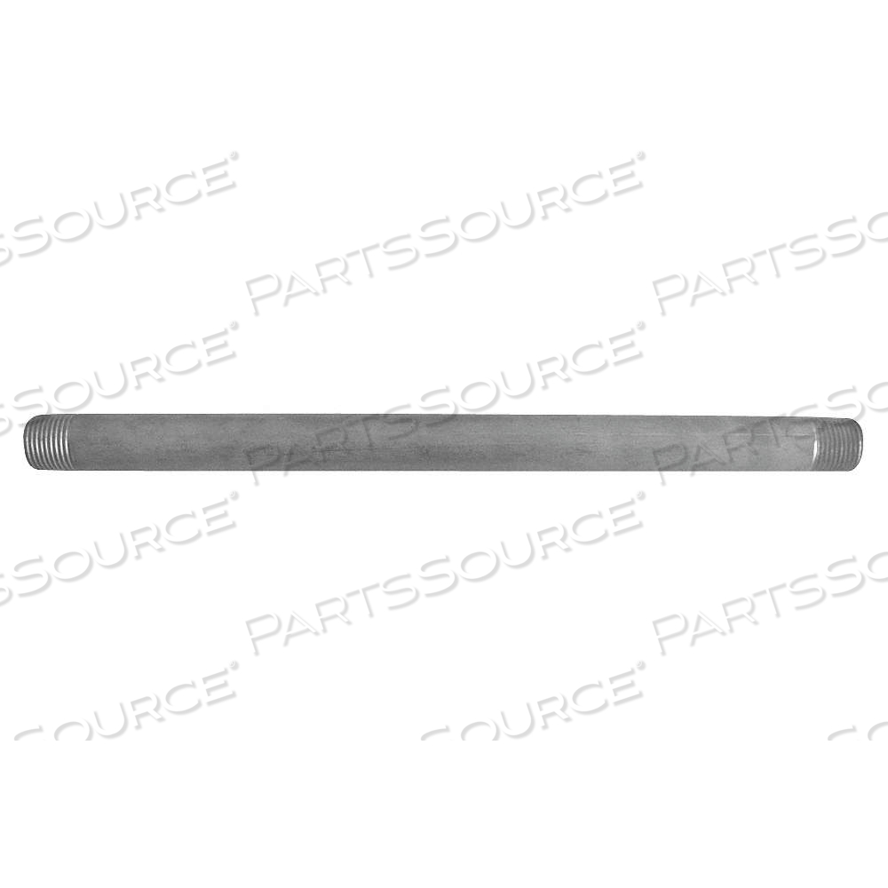 PIPE, 304 STAINLESS STEEL, 1/2 IN NOMINAL PIPE SIZE, 5 FT OVERALL LG, THREADED ON BOTH ENDS by Approved Vendor