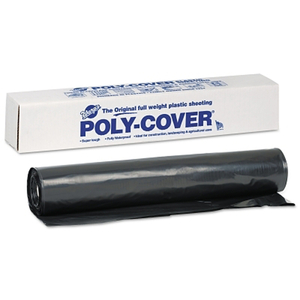 POLY-COVER PLASTIC SHEETING, 6 MIL, 20 FT W X 100 FT L, BLACK by Warp Brothers