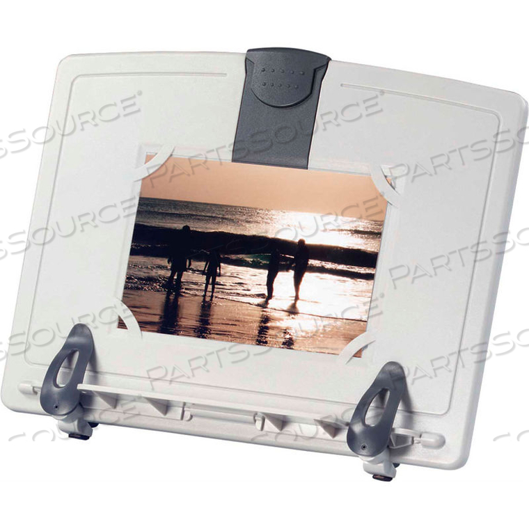 BOOK AND COPY DESKTOP STAND, PLATINUM by Aidata