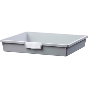 EXTRA WIDE SINGLE DEPTH STORAGE TOTE TRAY - 16-3/4"L X 18-1/2"W X 3"H LIGHT GRAY by Certwood