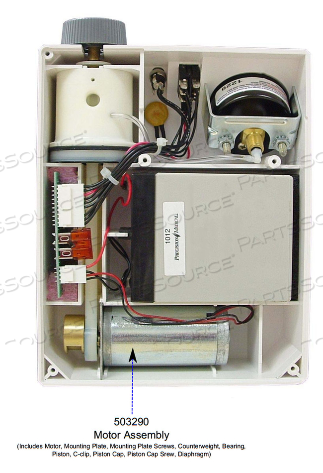 MOTOR ASSEMBLY, LATEX-FREE LATEX/LATEX-FREE, FOR PM65 EASYGOVAC ASPIRATOR by Precision Medical, Inc.