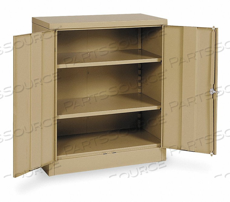 STORAGE CABINET, 36 IN X 18 IN X 42 IN, SWING HANDLE & KEYED, 24 GA PANEL THICK by Edsal STORAGE CABINET, 36 IN X 18 IN X 42 IN, SWING HANDLE & KEYED, 24 GA PANEL THICK by Edsal