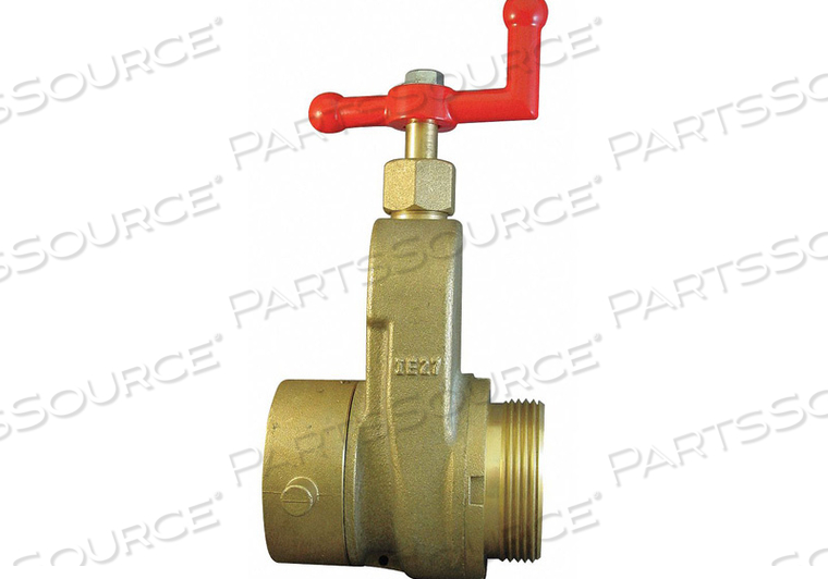 HOSE GATE VALVE, 2-1/2", NH, BRASS by Moon American
