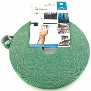 VELCRO BRAND ONE-WRAP HOOK & LOOP TAPE FASTENERS GREEN 1/2" X 15' by Industrial Webbing Corp. VELCRO BRAND ONE-WRAP HOOK & LOOP TAPE FASTENERS GREEN 1/2" X 15' by Industrial Webbing Corp.