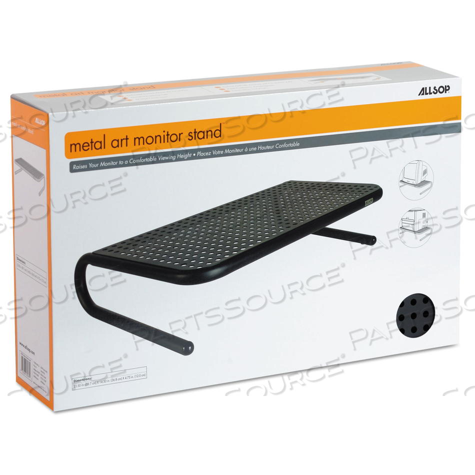 METAL ART MONITOR STAND, 19" X 12.5" X 5.25", BLACK, SUPPORTS 30 LBS by Allsop METAL ART MONITOR STAND, 19" X 12.5" X 5.25", BLACK, SUPPORTS 30 LBS by Allsop