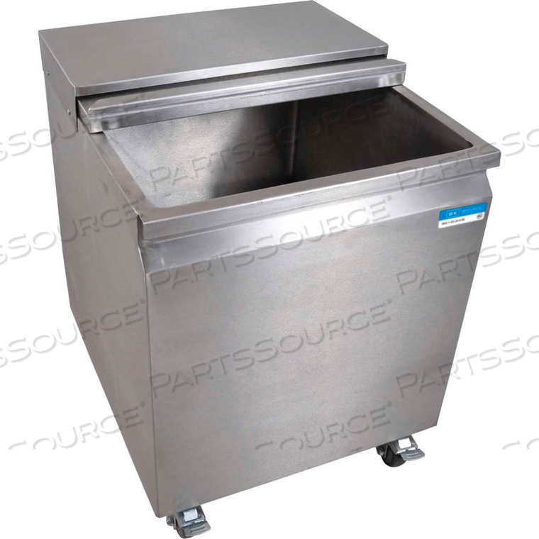 STAINLESS STEEL MOBILE ICE BIN 24"W X 22"D X 29"H 