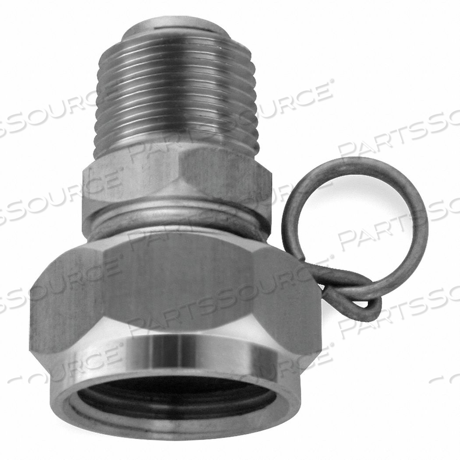 SWIVEL HOSE ADAPTER, STAINLESS STEEL, 1/2 MNPT X 3/4 FGHT by Sani-Lav SWIVEL HOSE ADAPTER, STAINLESS STEEL, 1/2 MNPT X 3/4 FGHT by Sani-Lav
