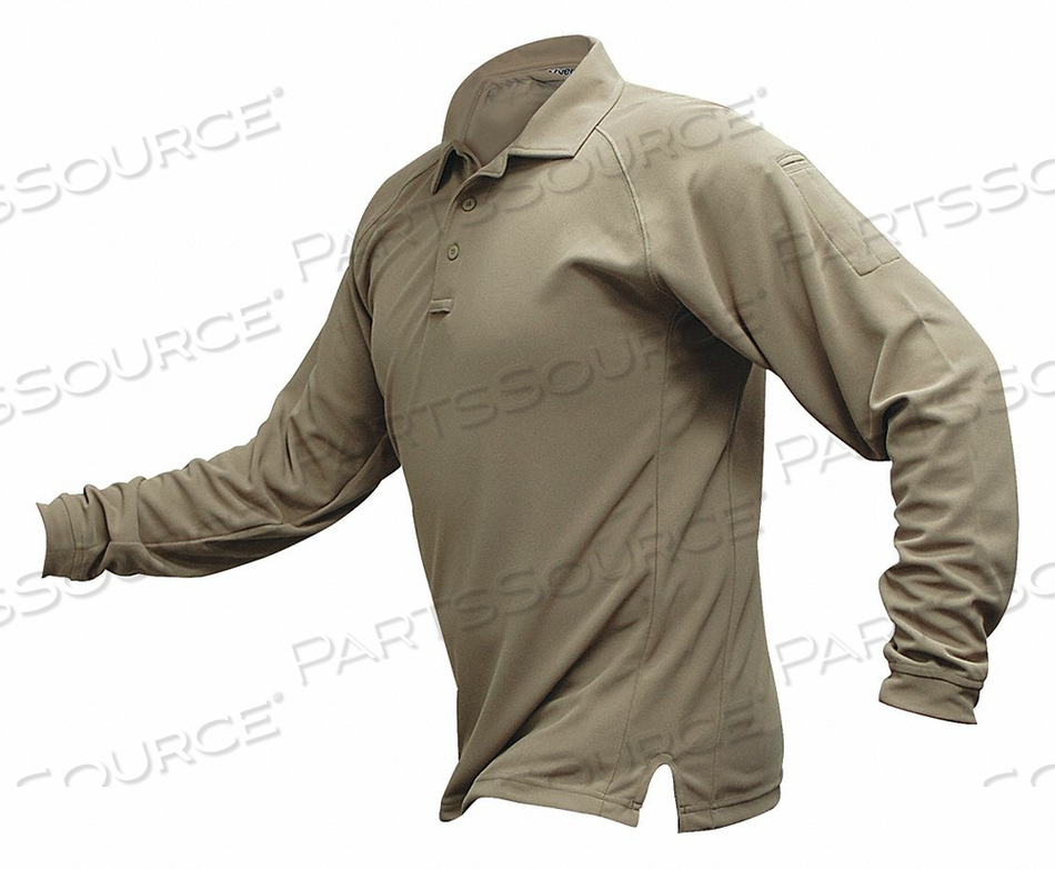 MENS TACTICAL POLO TAN LONG SLEEVE S by Vertx
